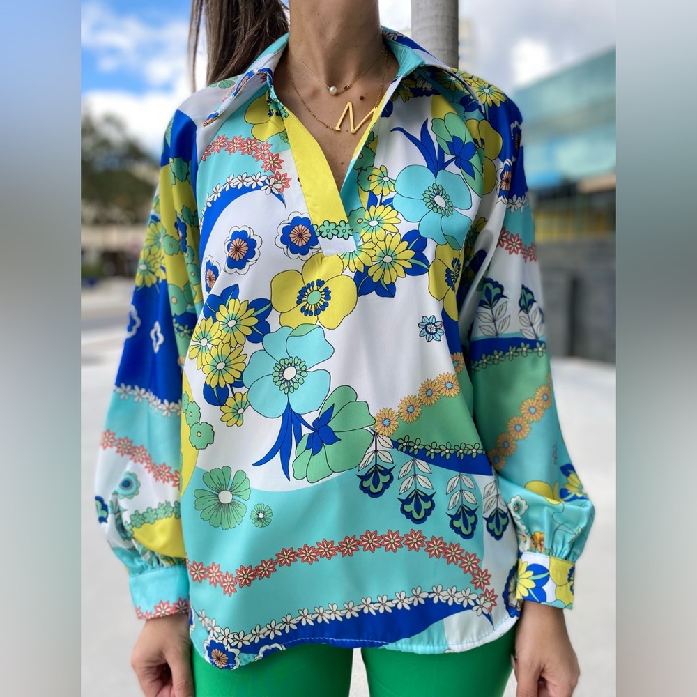 🌸 Venti6 LA Floral Oversized Blouse - Size L Only